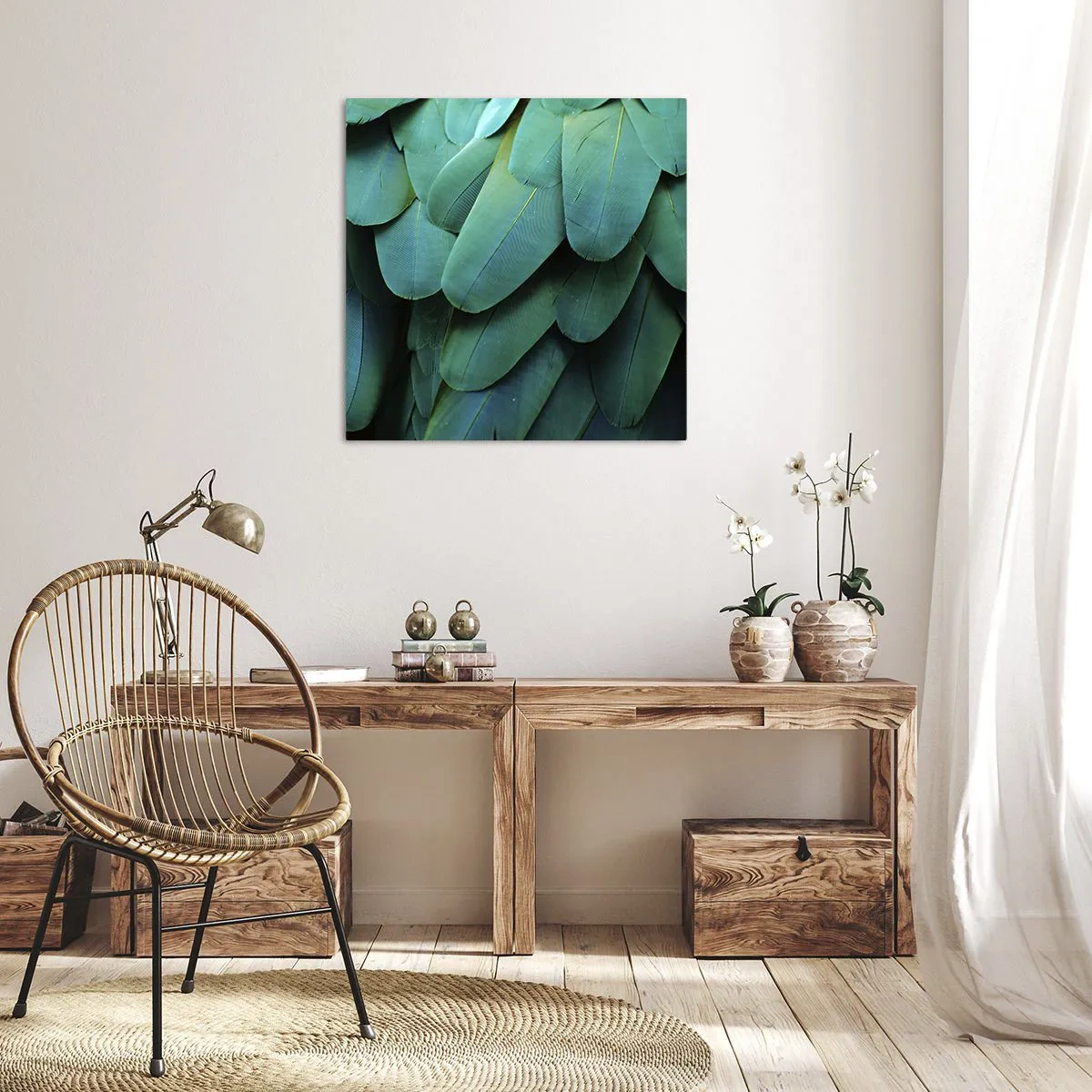 Quadro em tela - Precisão de papagaio - 30x30 cm