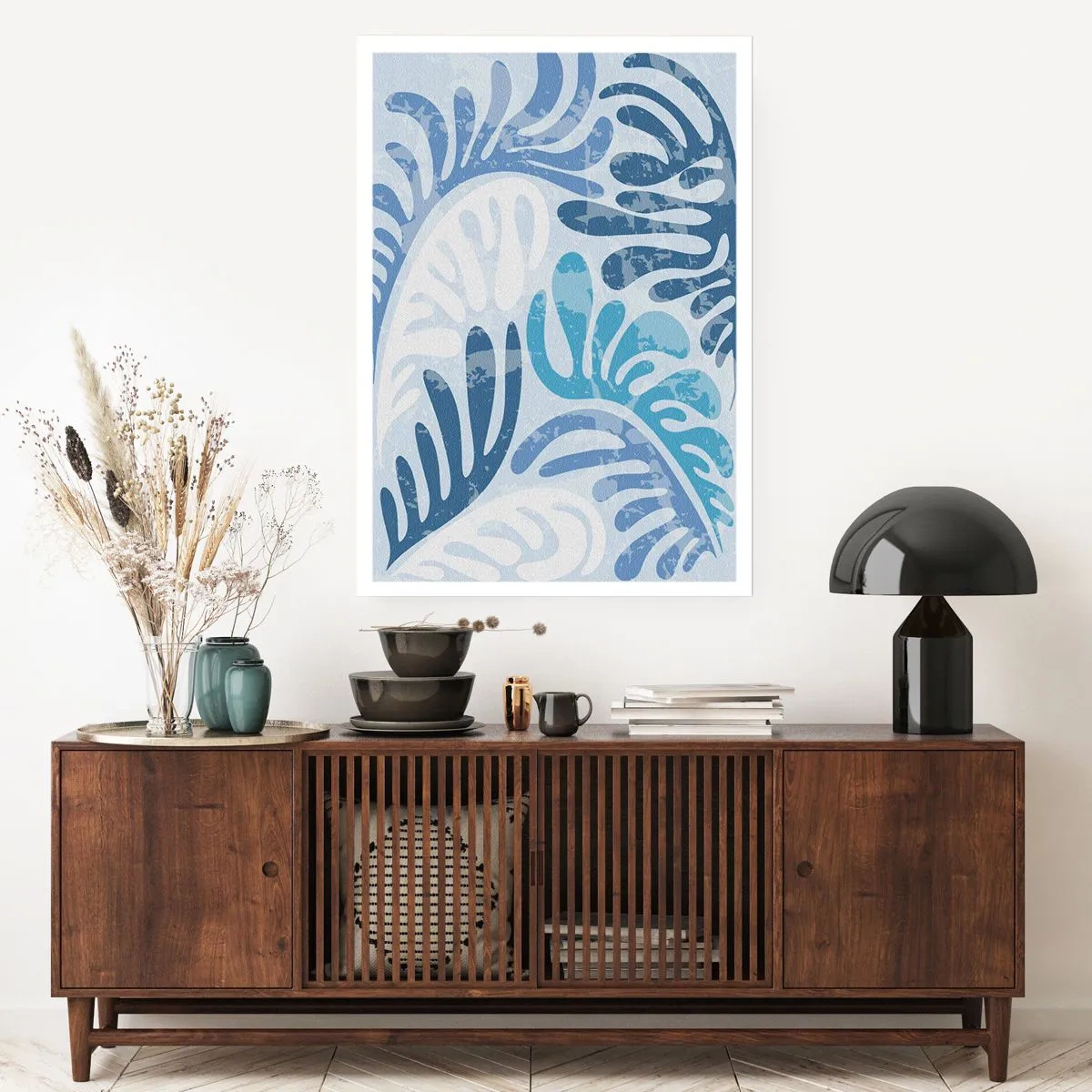Pôster - Samambaias azuis - 61x91 cm