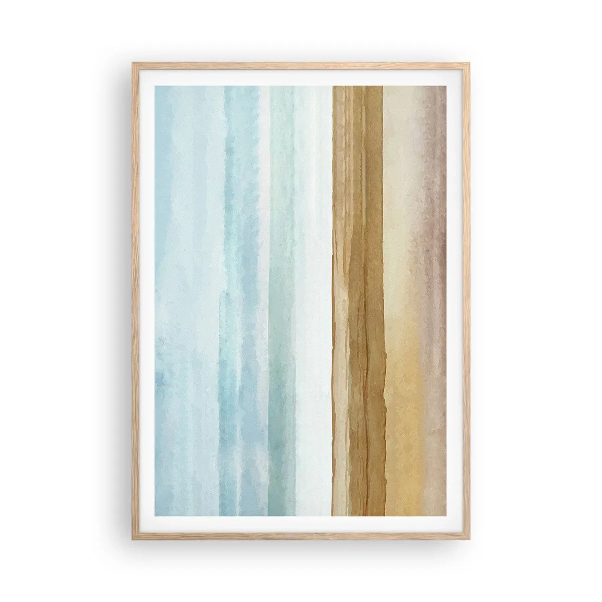 Pôster com moldura de carvalho claro - Serenidade - 70x100 cm