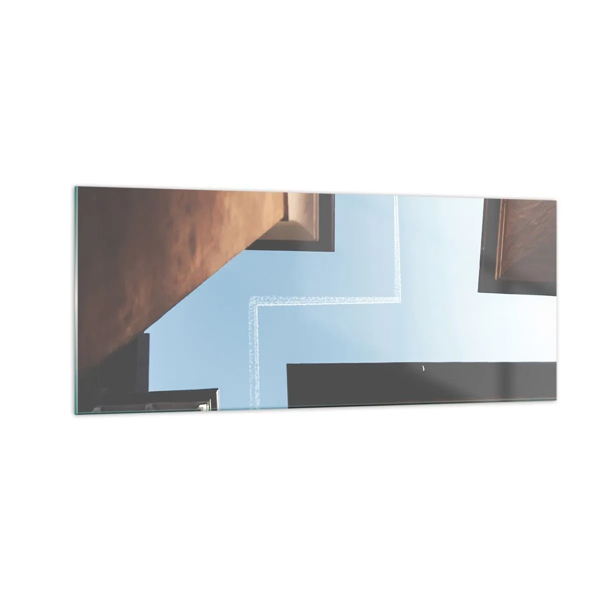 Quadro em vidro - Acima do labirinto da cidade - 100x40 cm