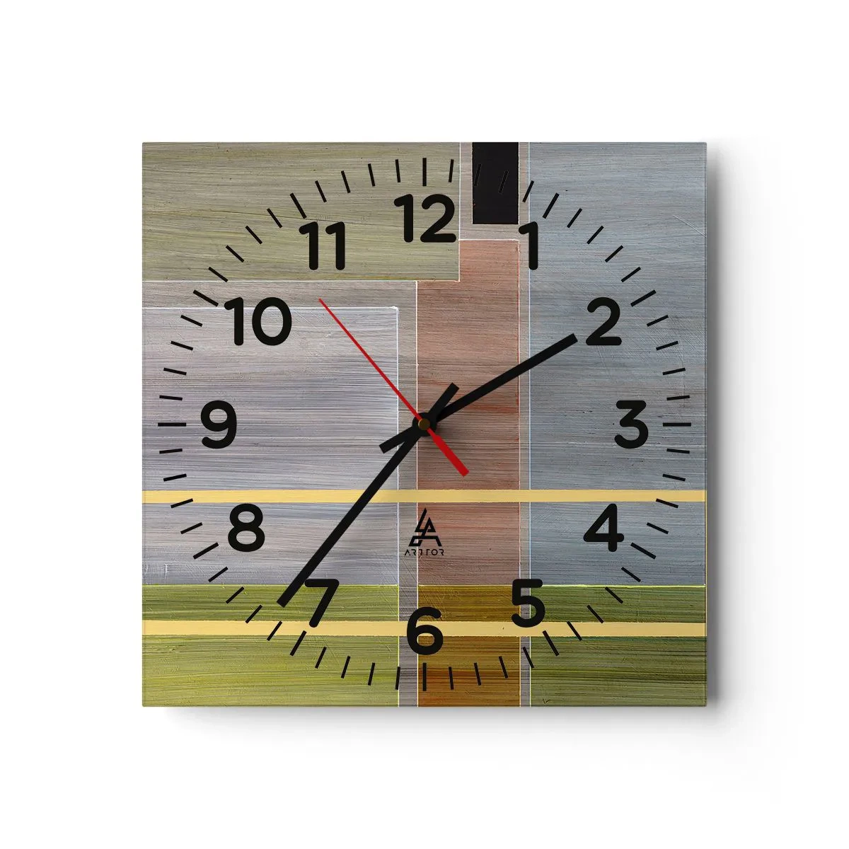 Relógio de parede - Relógio em vidro - Simples e calmo - 40x40 cm