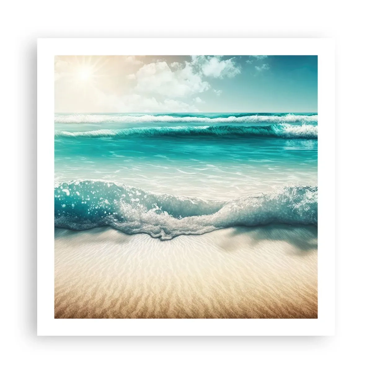Pôster - A paz do oceano - 60x60 cm