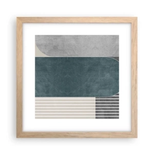 Pôster com moldura de carvalho claro - Composição ao nível - 30x30 cm