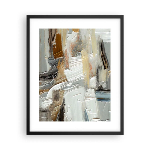 Pôster com moldura preta - Camadas coloridas - 40x50 cm