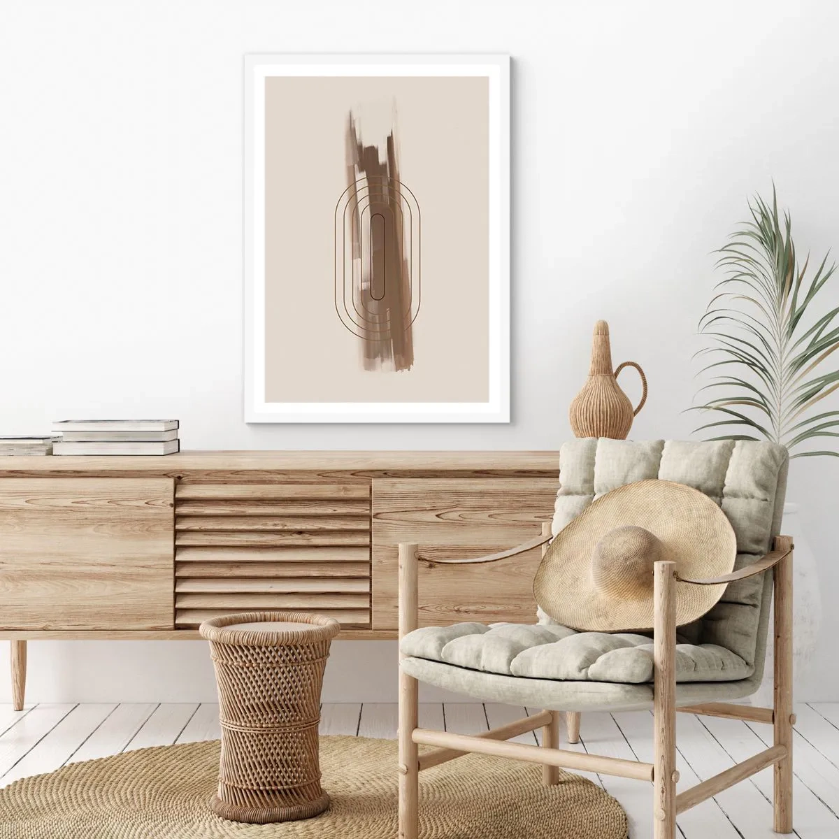Pôster em moldura branca - Um sopro de cinza - 61x91 cm
