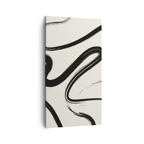 Quadro em tela - Capricho preto e branco - 45x80 cm