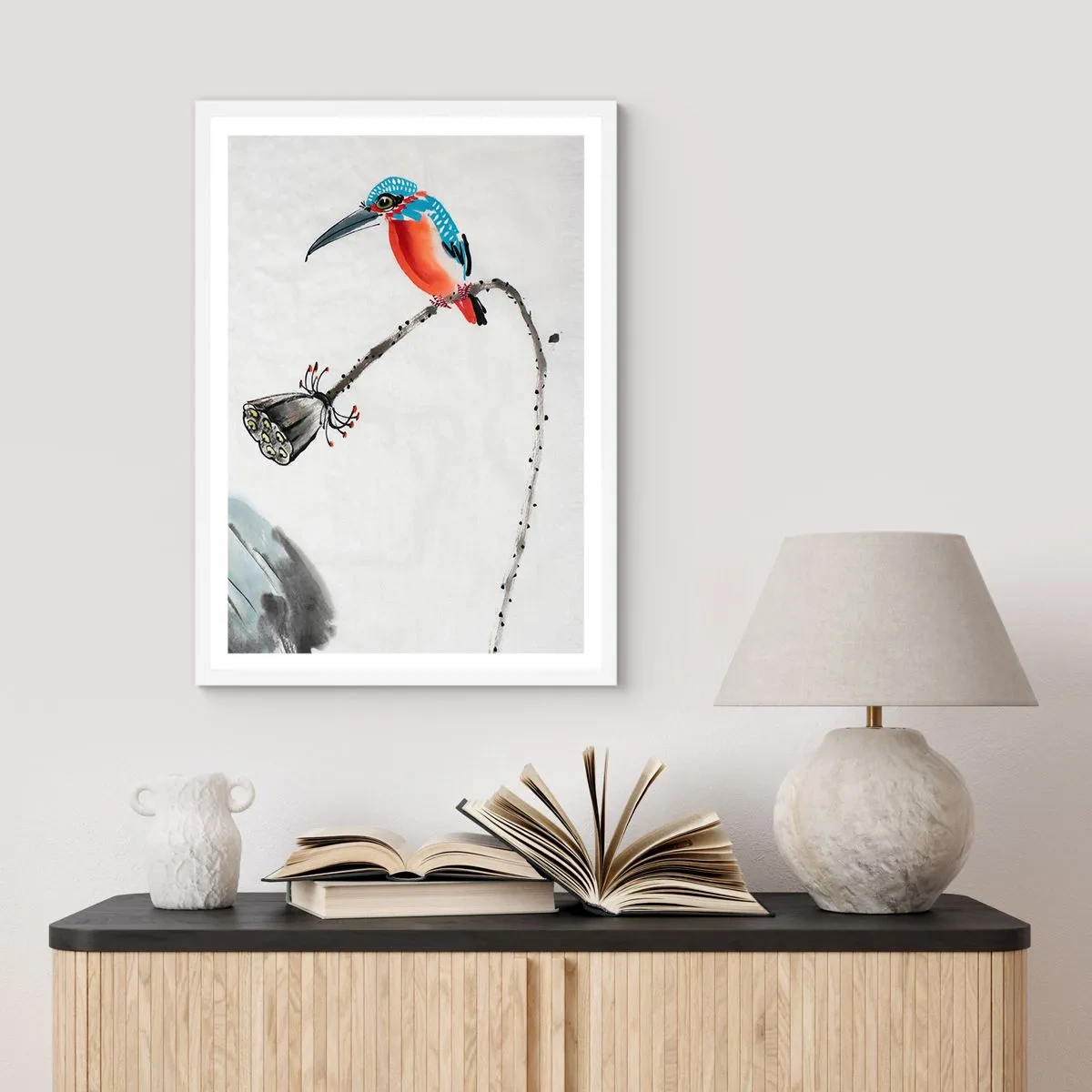 Pôster em moldura branca - A vida do prado - 70x100 cm