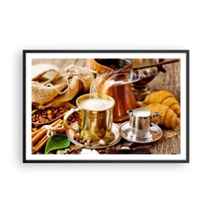 Pôster com moldura preta - Bons dias! - 91x61 cm