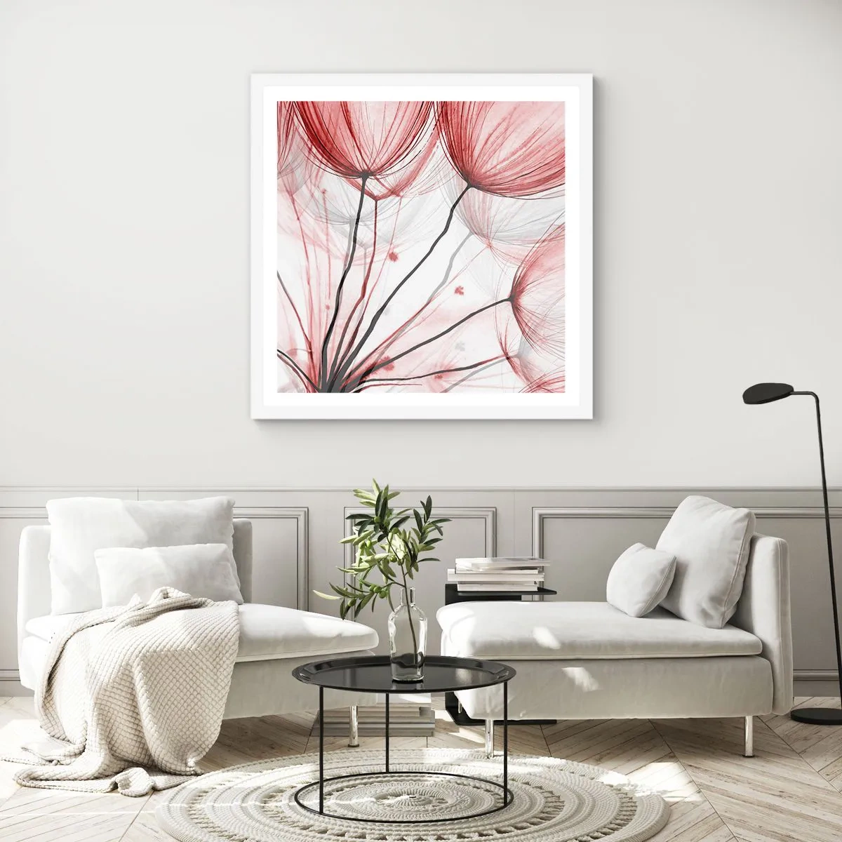 Pôster em moldura branca - Antes da partida - 30x30 cm