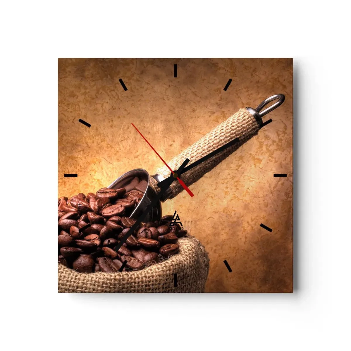 Relógio de parede - Relógio em vidro - Na fonte do sabor - 30x30 cm