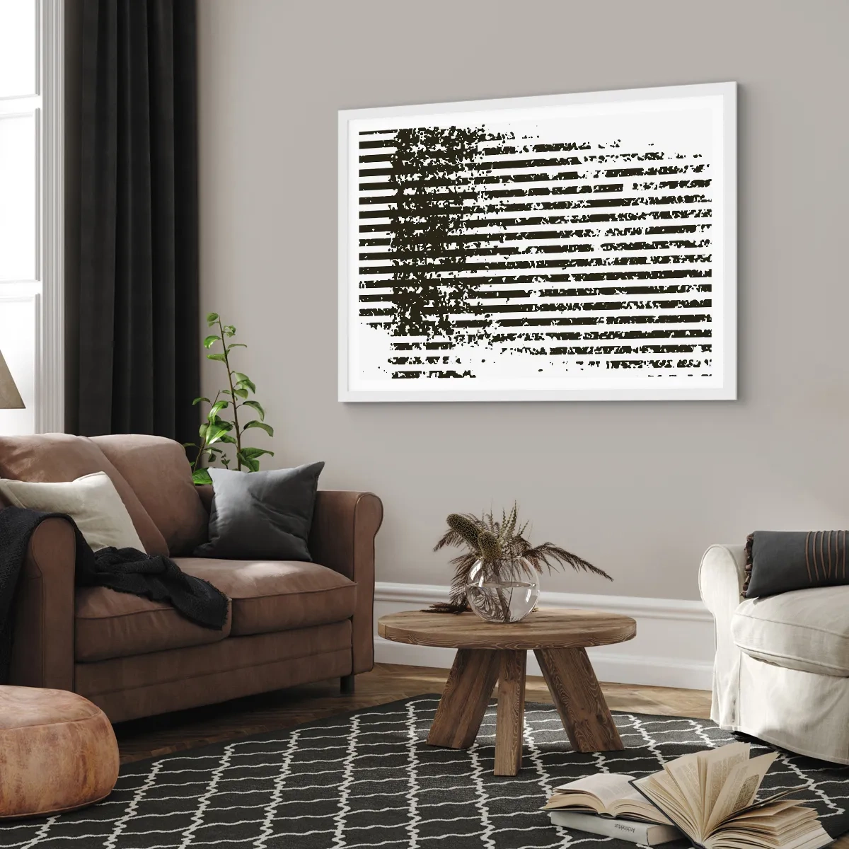 Pôster em moldura branca - Ritmo e ruído - 91x61 cm