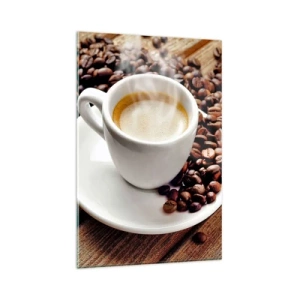 Quadro em vidro - Pausa para um café - 80x120 cm