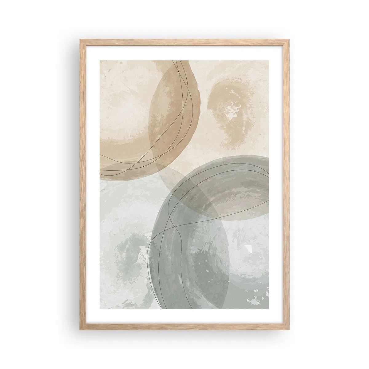 Pôster com moldura de carvalho claro - Difusão de Mundos - 50x70 cm