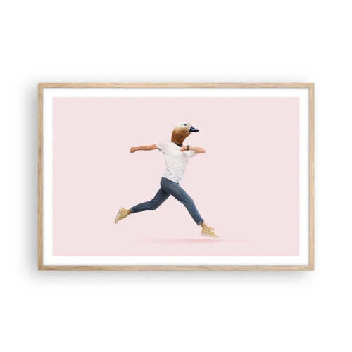 Pôster com moldura de carvalho claro - Uma pitada de absurdo - 91x61 cm