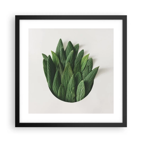 Pôster com moldura preta - Curiosidade indomável - 40x40 cm