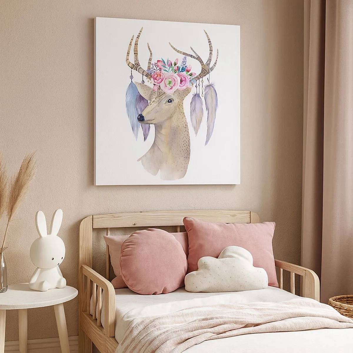 Quadro em tela - Guia da alma - delicado, inocente - 30x30 cm