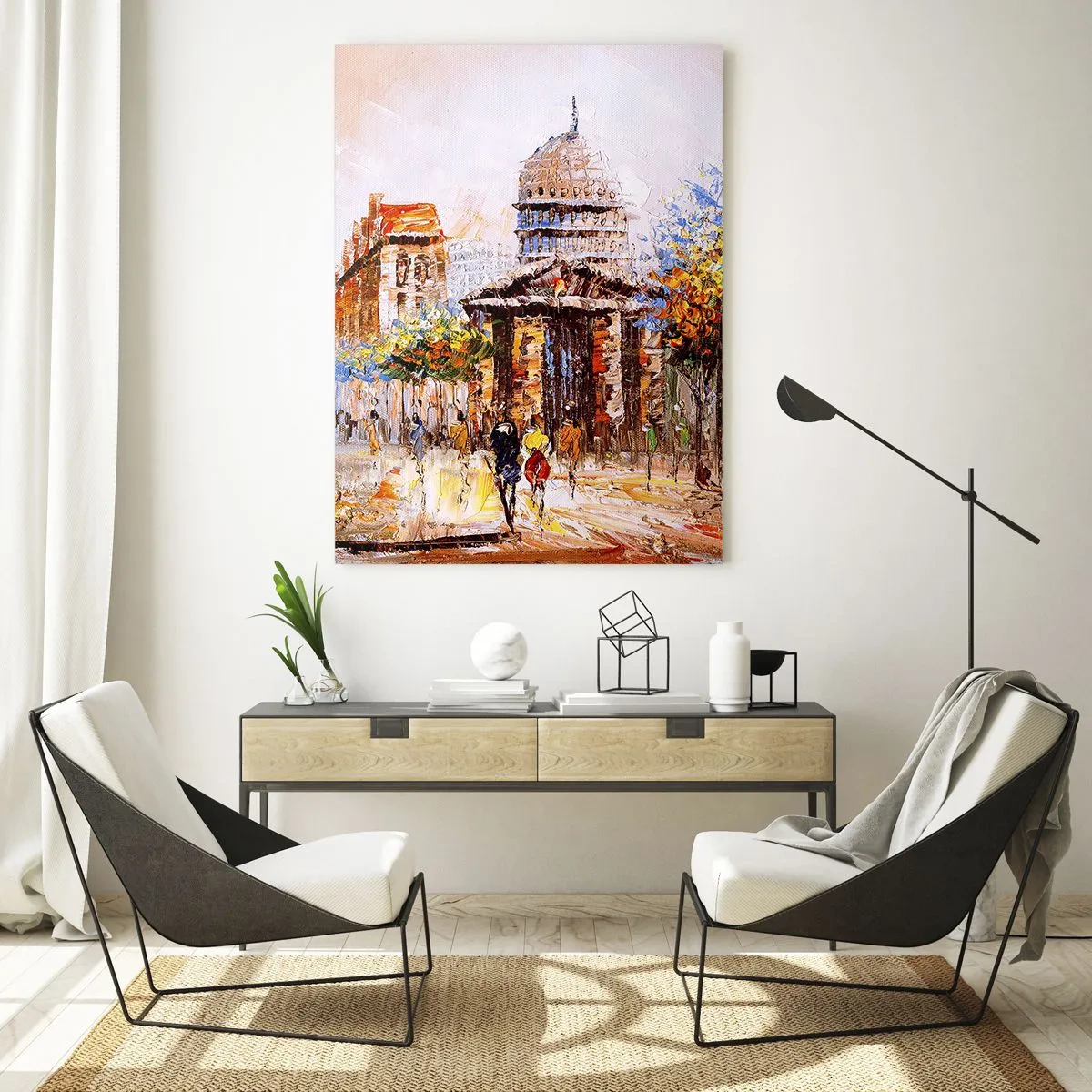 Quadro em vidro - Passeio por Paris - 70x100 cm