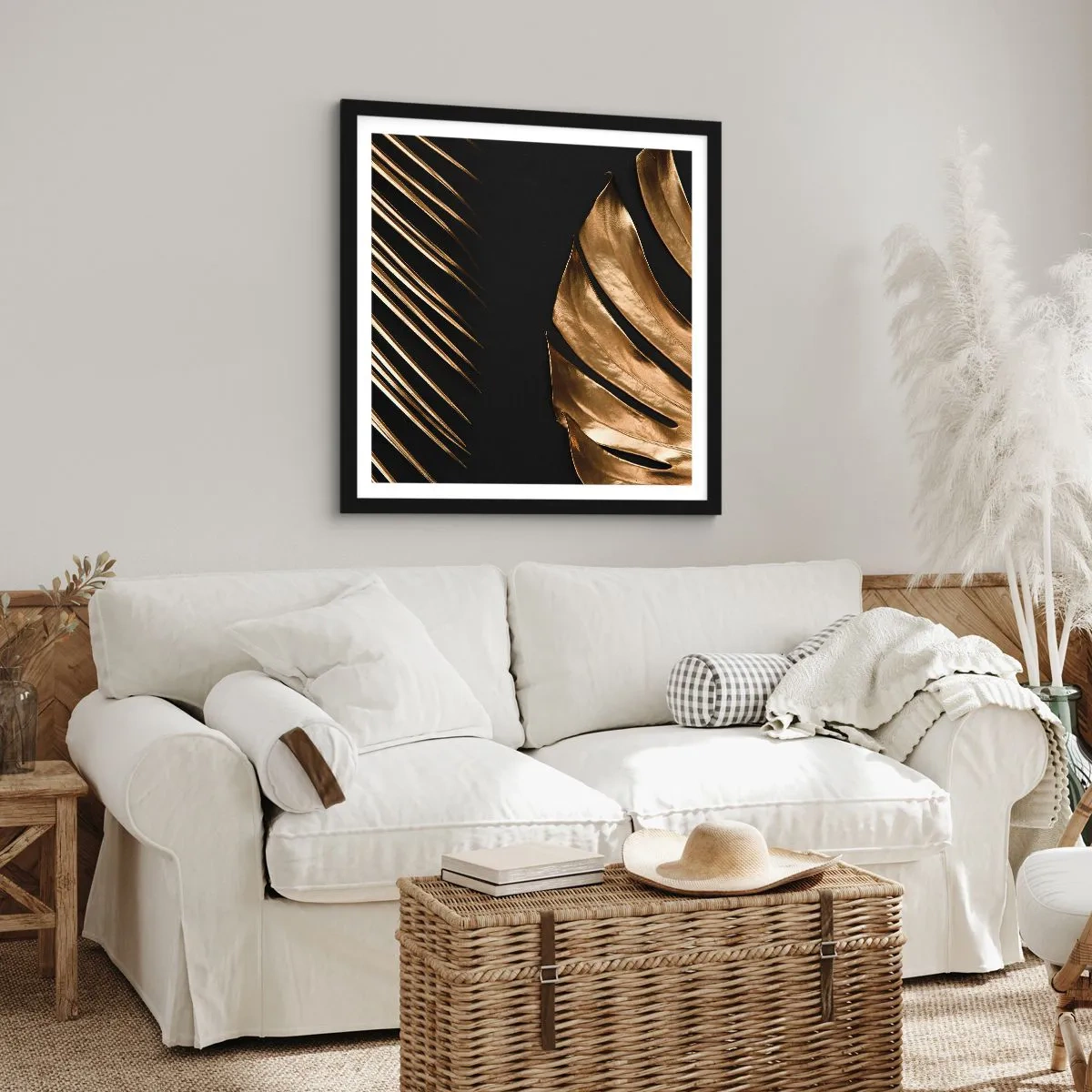 Pôster com moldura preta - Diferentes e igualmente caros - 60x60 cm