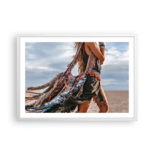Pôster em moldura branca - Namorada do Xamã - 70x50 cm