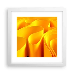 Pôster em moldura branca - Como as ondas do sol - 30x30 cm