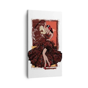 Quadro em tela - No ritmo do coração - 45x80 cm