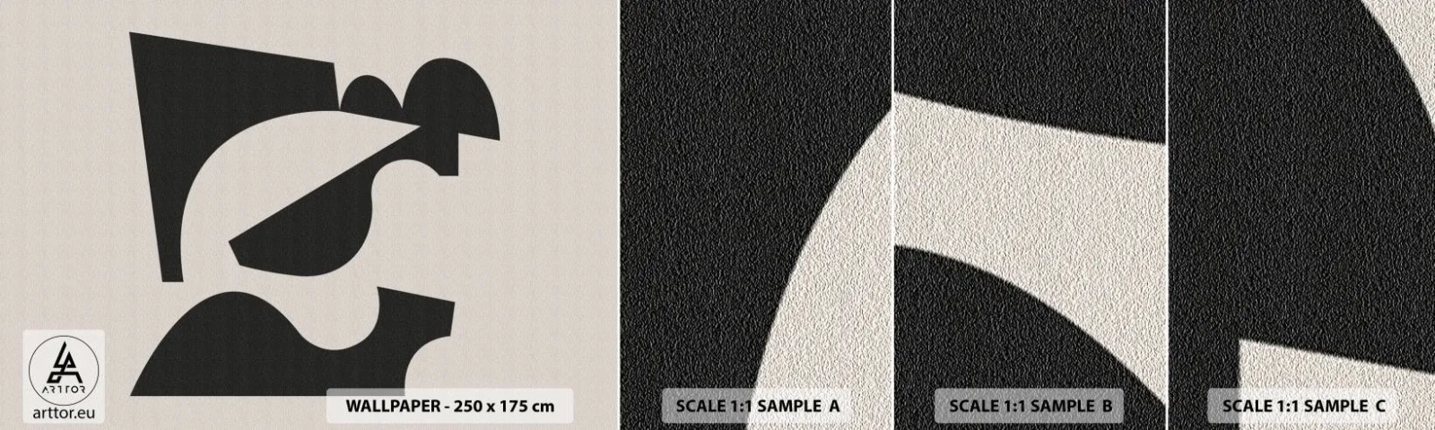 Amostra de Papel de Parede Standard Eco - Para automontagem - Abstração, Boho, Minimalismo - 100x30 cm