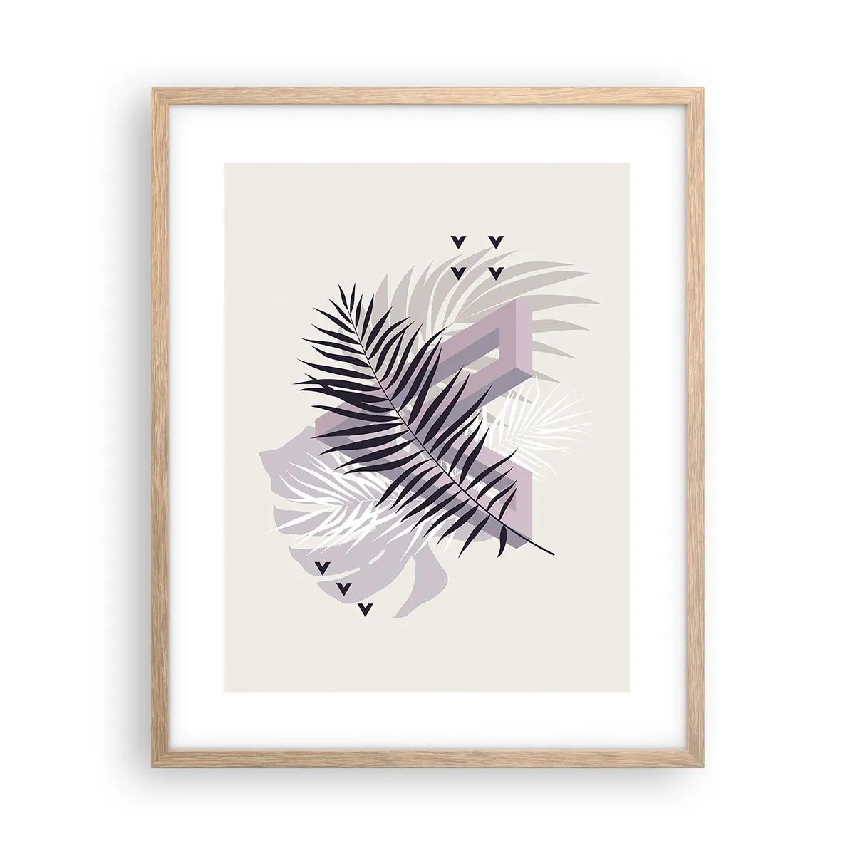 Pôster com moldura de carvalho claro - A sombra de uma sombra - 40x50 cm