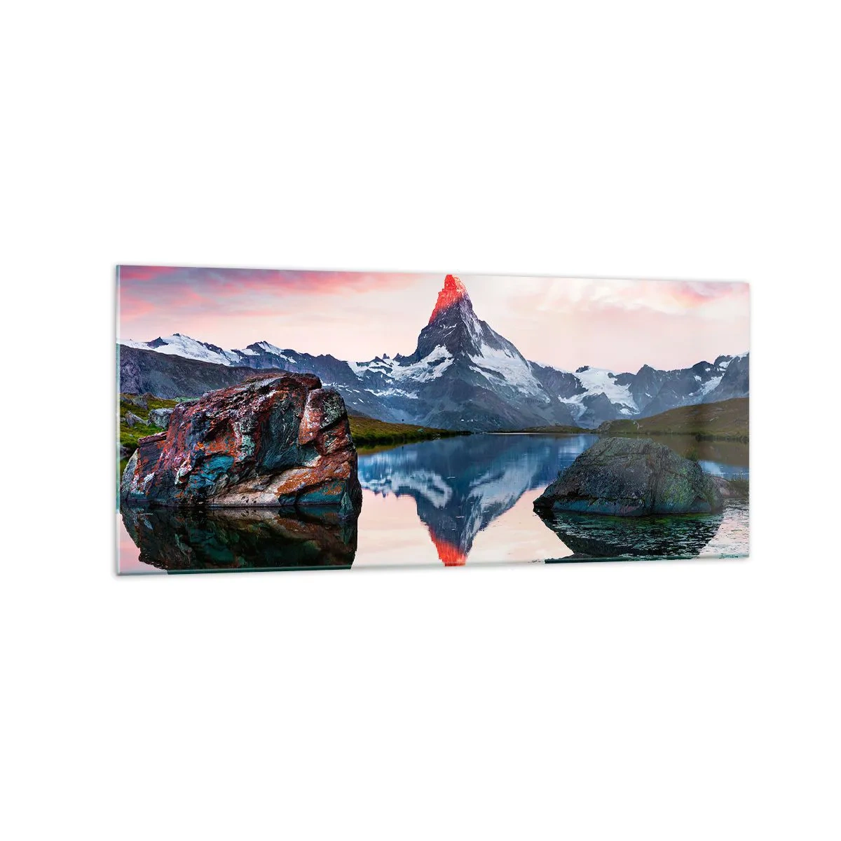 Quadro em vidro - O coração das montanhas é quente - 120x50 cm