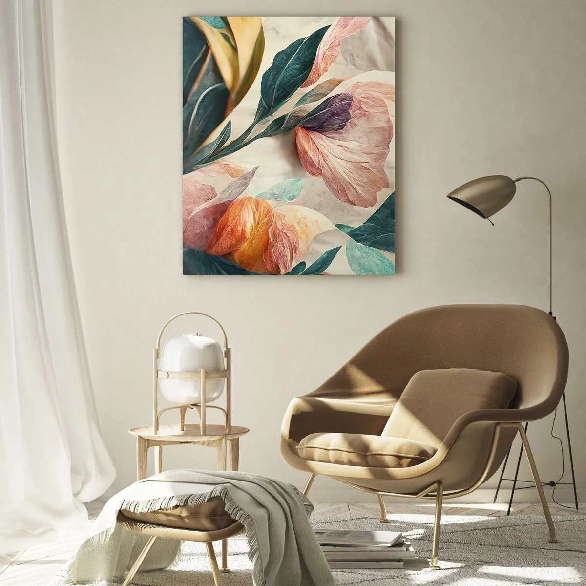 Quadro em vidro - Flores das ilhas do sul - 70x100 cm