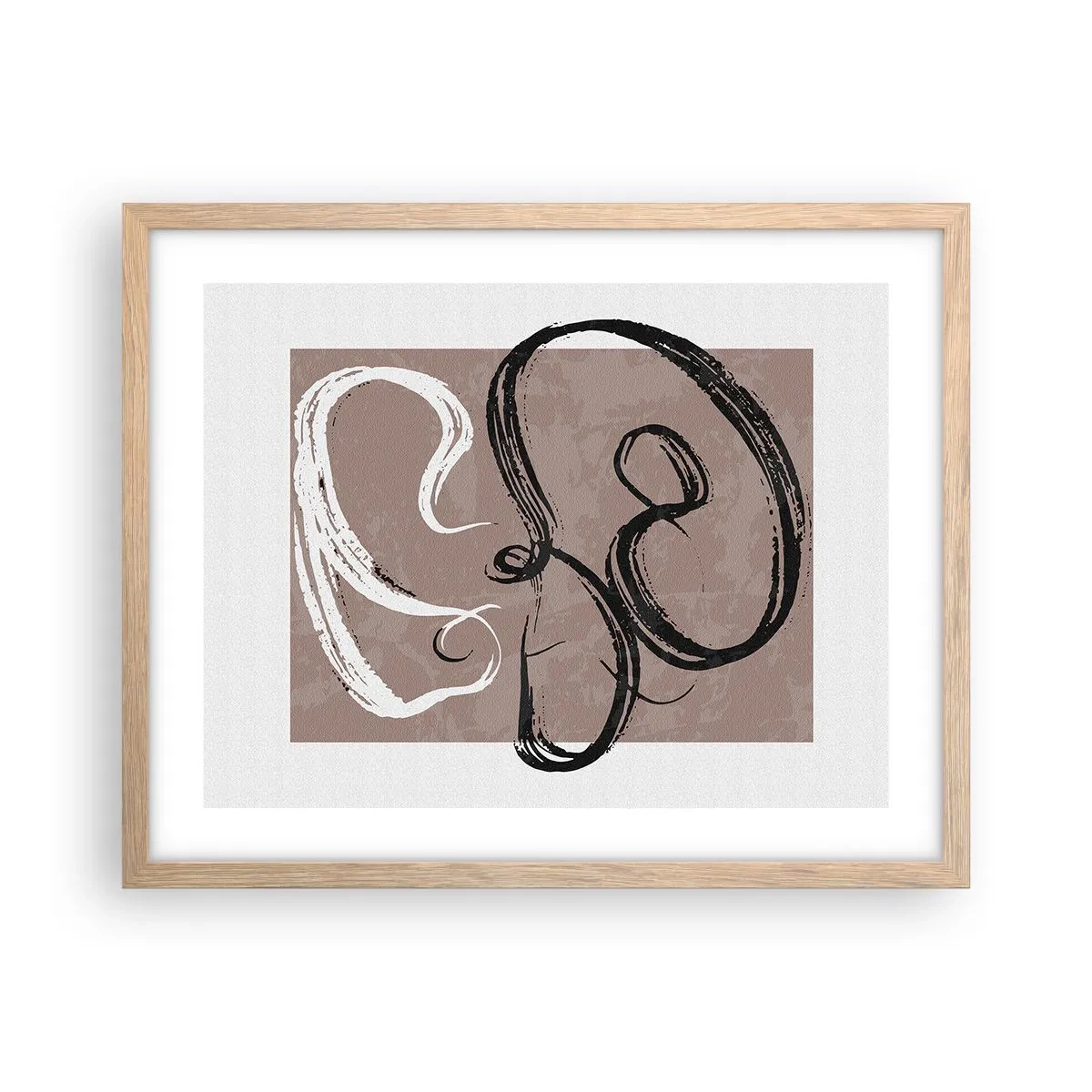 Pôster com moldura de carvalho claro - Composição – a busca pela plenitude - 50x40 cm