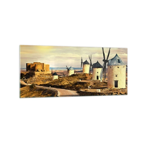 Quadro em vidro - Dom Quixote está prestes a aparecer - 120x50 cm