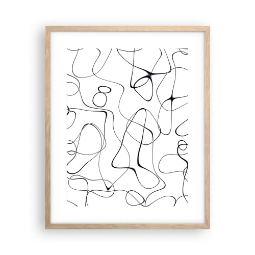 Pôster com moldura de carvalho claro - Os caminhos da vida, as vicissitudes do destino - 40x50 cm