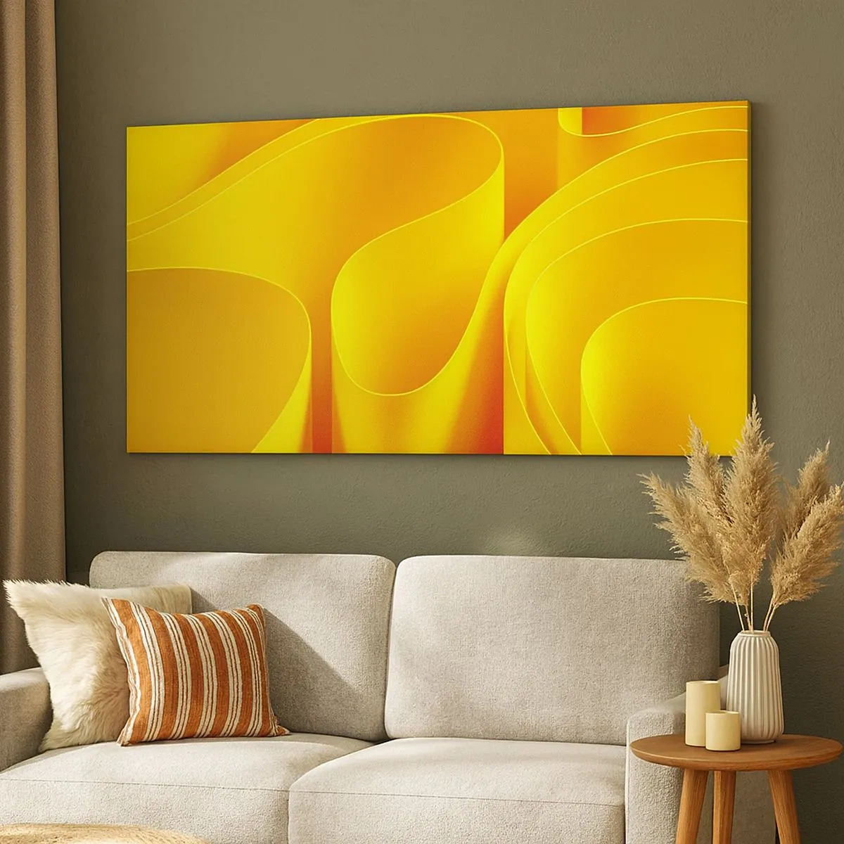 Quadro em tela - Como as ondas do sol - 100x40 cm