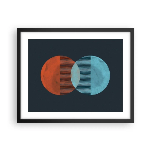 Pôster com moldura preta - Fantasia astronómica - 50x40 cm