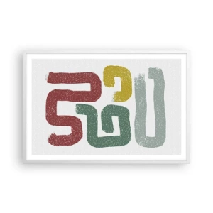 Pôster em moldura branca - Em uma língua desconhecida - 91x61 cm