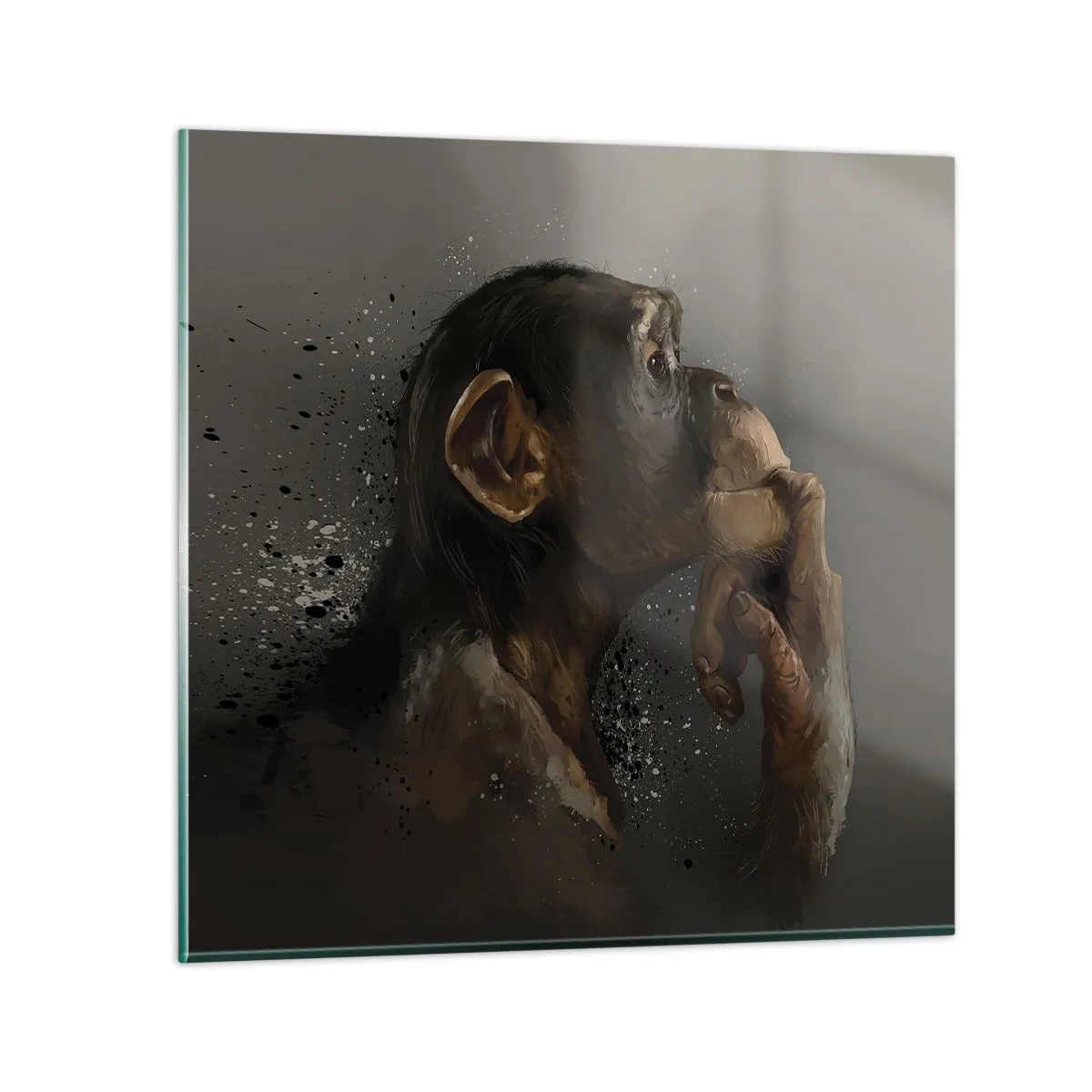 Quadro em vidro - Certamente um pensador - 30x30 cm