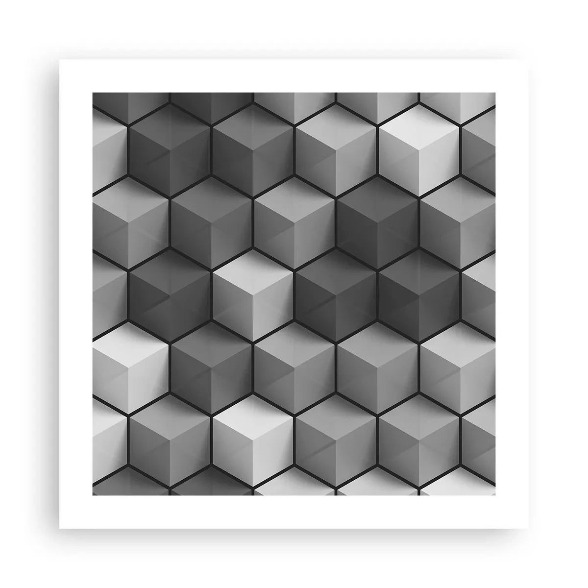 Pôster - Quebra-cabeça cubista - 50x50 cm