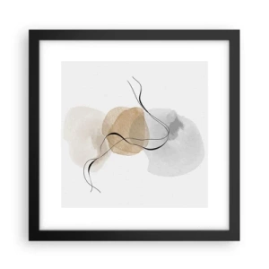 Pôster com moldura preta - Contas ao vento - 30x30 cm