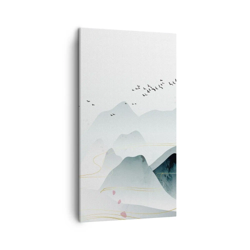 Quadro em tela - Acima dos picos - 45x80 cm