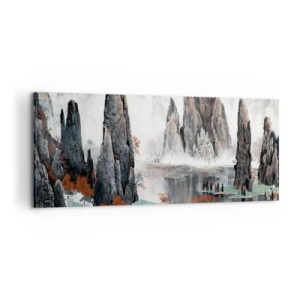 Quadro em tela - Poderosos guardiões  - 100x40 cm