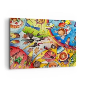 Quadro em tela - Uma grande aventura espacial - 100x70 cm