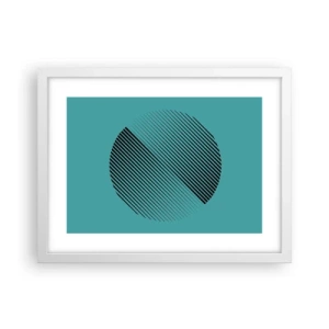 Pôster em moldura branca - Círculo – uma variação geométrica - 40x30 cm