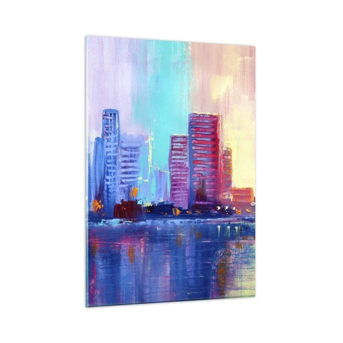 Quadro em vidro - Banhada em cores - 50x70 cm