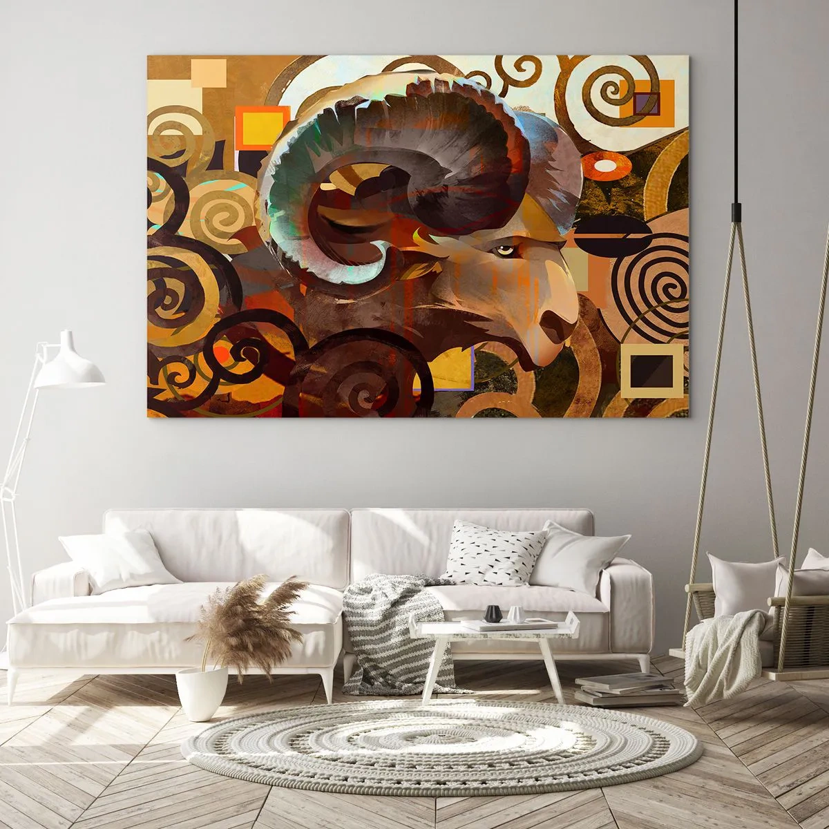 Quadro em vidro - Magia - religiões - rituais - 100x70 cm