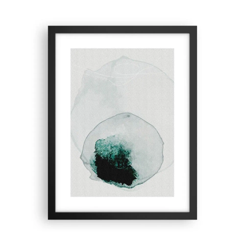 Pôster com moldura preta - Numa gota d'água - 30x40 cm