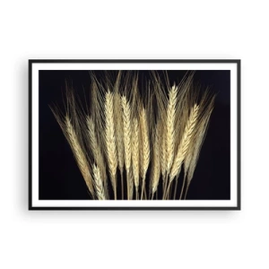 Pôster com moldura preta - Magia rústica - 100x70 cm
