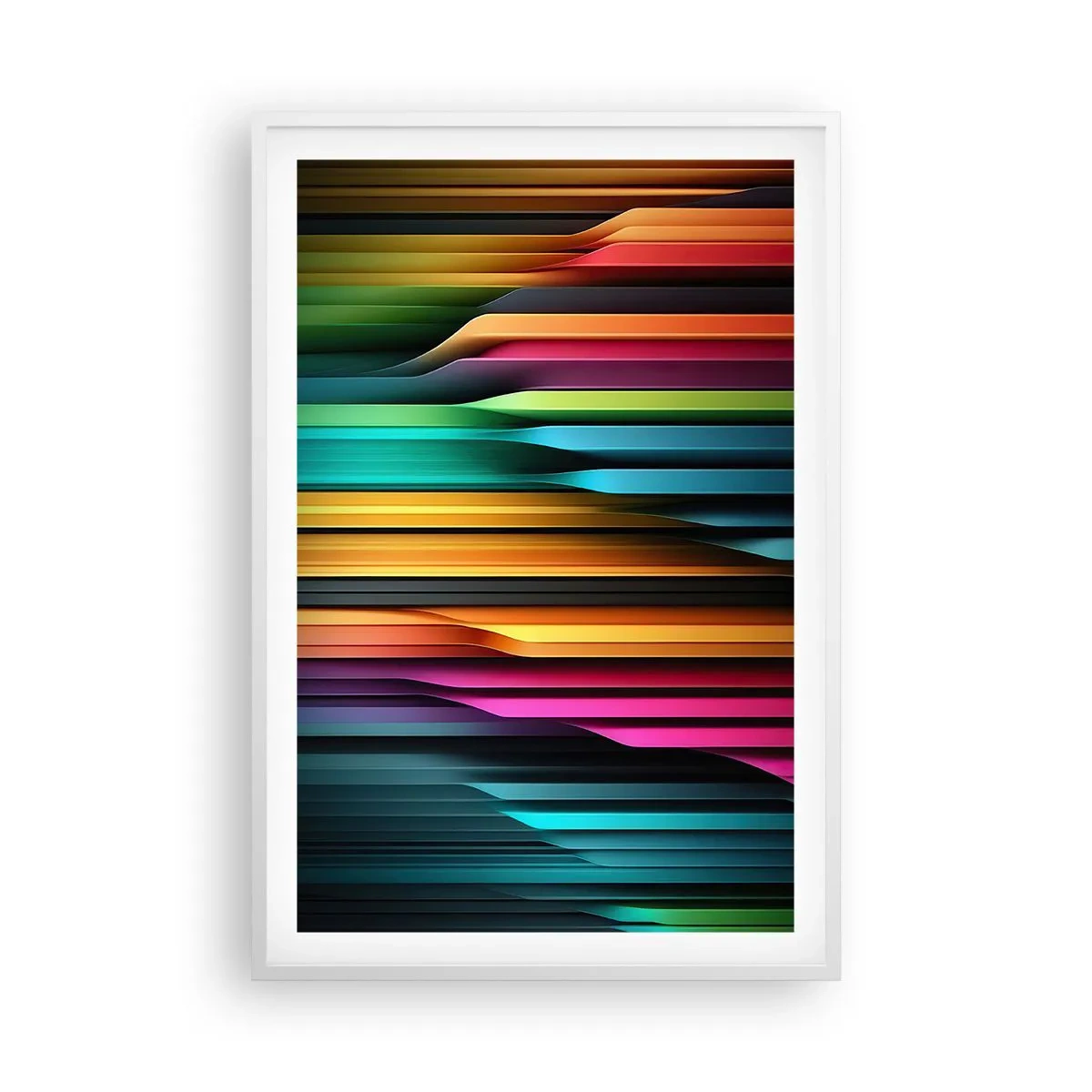 Pôster em moldura branca - Um órgão de luz - 61x91 cm