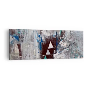 Quadro em tela - A ordem superior dos triângulos - 140x50 cm