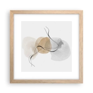 Pôster com moldura de carvalho claro - Contas ao vento - 30x30 cm