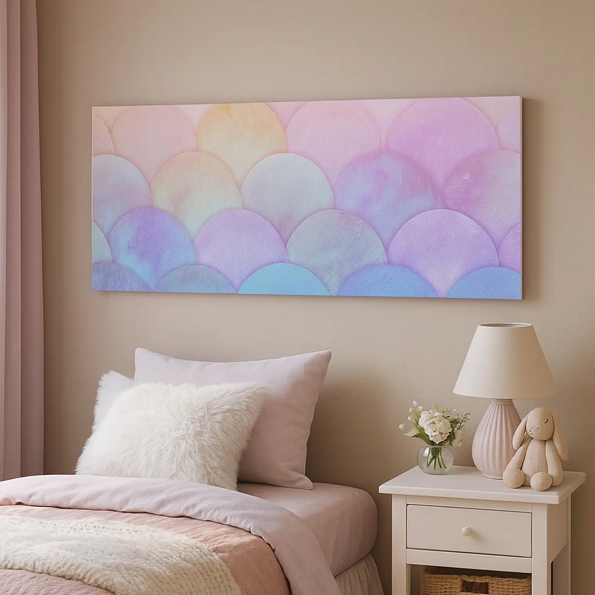 Quadro em tela - Escala de pérola - 30x30 cm